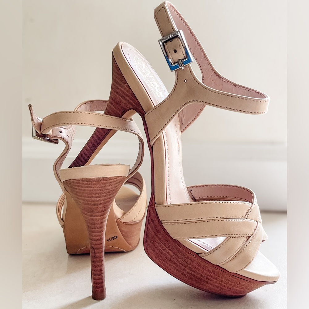 Vince Camuto Nude Platform Heels